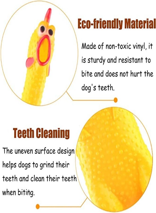 Pups&Pets Screaming Chicken Rubber Toy - 15 Inch Squawking Squeeze Squeaky Molar Chicken Toy for Puppies and Dogs (Pack of 1) - Image 2